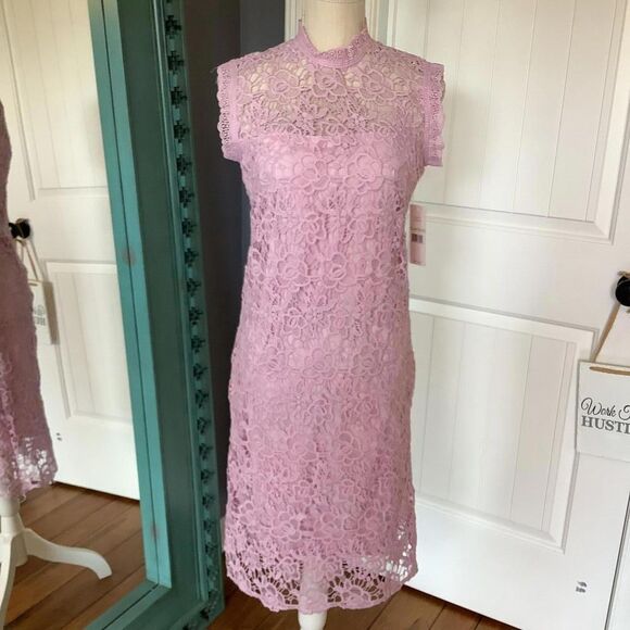 NWT Nanette Lepore Beautiful Sugar Plum Floral Lace Dress - Picture 1 of 8